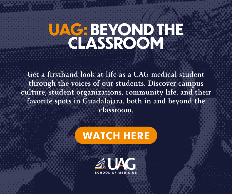 Get a firsthand look at life as a UAG medical student through the voices of our students. Discover campus culture, student organizations, community life, and their favorite spots in Guadalajara, both in and beyond the classroom.